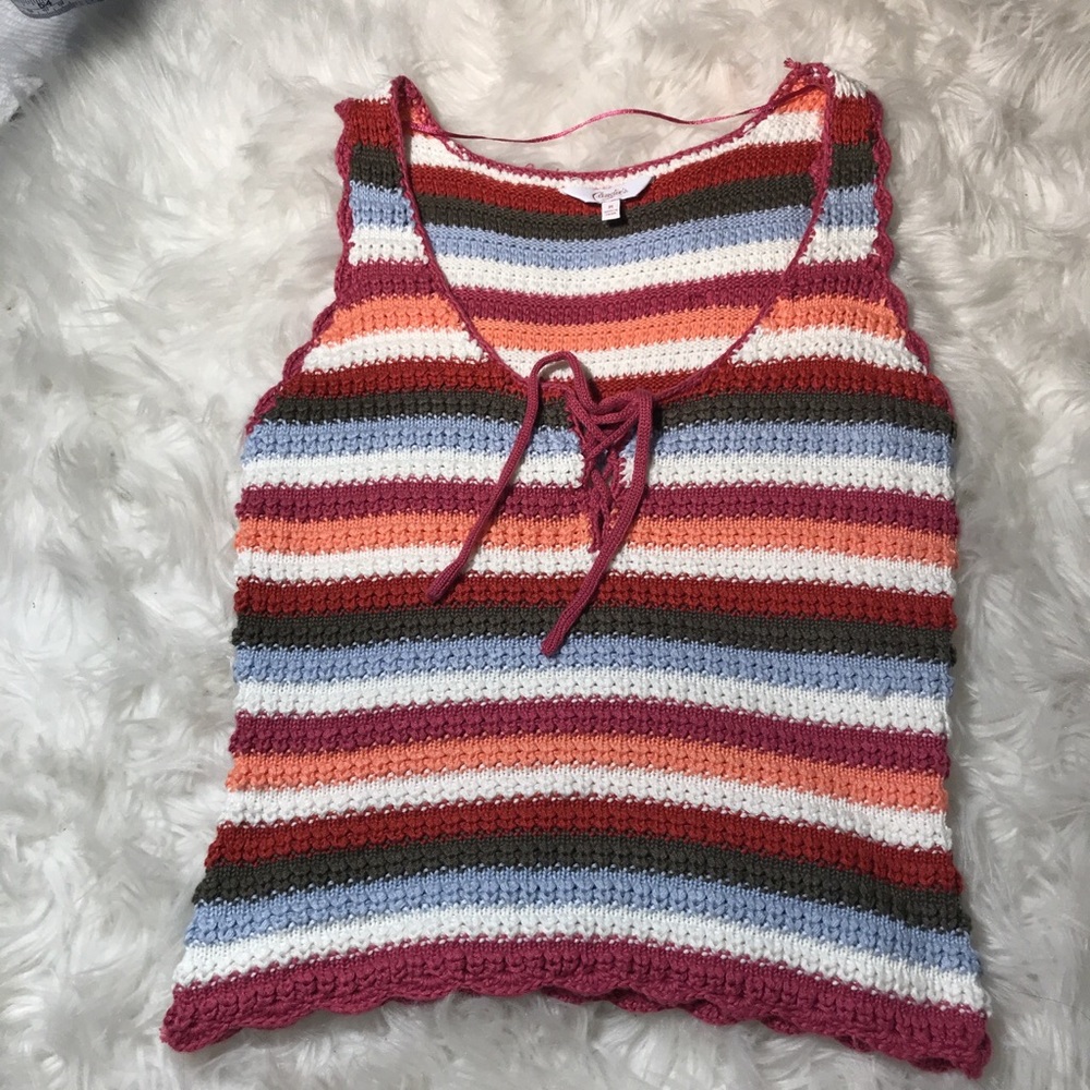Candies rainbow knit top